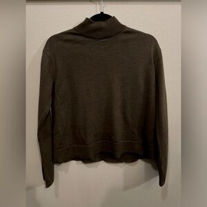 Banana Republic Olive Green High Neck Wool Pullover Sweater size XS